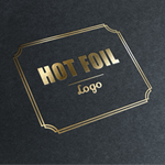 Gold hot stamping on card