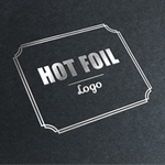 Silver hot stamping on card