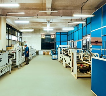 Warehousing for packaging boxes